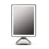 IHome 10.24 in. x 16.35 in. Lighted Magnifying Bluetooth Handheld Makeup Mirror in Silver Nickel