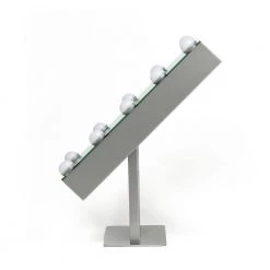 IHome 13.99 in. x 18.79 in. Lighted Magnifying Bluetooth Tabletop Makeup Mirror in Silver/Nickel -Makeup Mirrors Sales Store silver nickel ihome makeup mirrors icvbt15sn 4f 1000