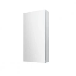 Niveal 12 in. W x 24 in. H Rectangular Silver Aluminum Recessed/Surface Mount Medicine Cabinet with Mirror
