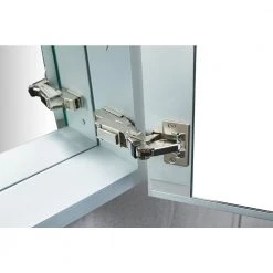 Niveal 12 in. W x 24 in. H Rectangular Silver Aluminum Recessed/Surface Mount Medicine Cabinet with Mirror -Makeup Mirrors Sales Store silver niveal medicine cabinets with mirrors lumca 1224sv 76 1000