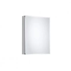 Pegasus 20 in. x 26 in. Recessed or Surface-Mount Bathroom Medicine Cabinet with Beveled Mirror in Silver