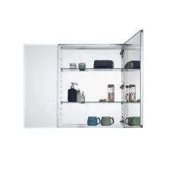 Pegasus 30 in. x 30 in. Frameless Recessed or Surface-Mount Bi-View Bathroom Medicine Cabinet with Beveled Mirror 11 Pegasus 30 in. x 30 in. Frameless Recessed or Surface-Mount Bi-View Bathroom Medicine Cabinet with Beveled Mirror -Makeup Mirrors Sales Store silver pegasus medicine cabinets with mirrors sp4586 1f 1000