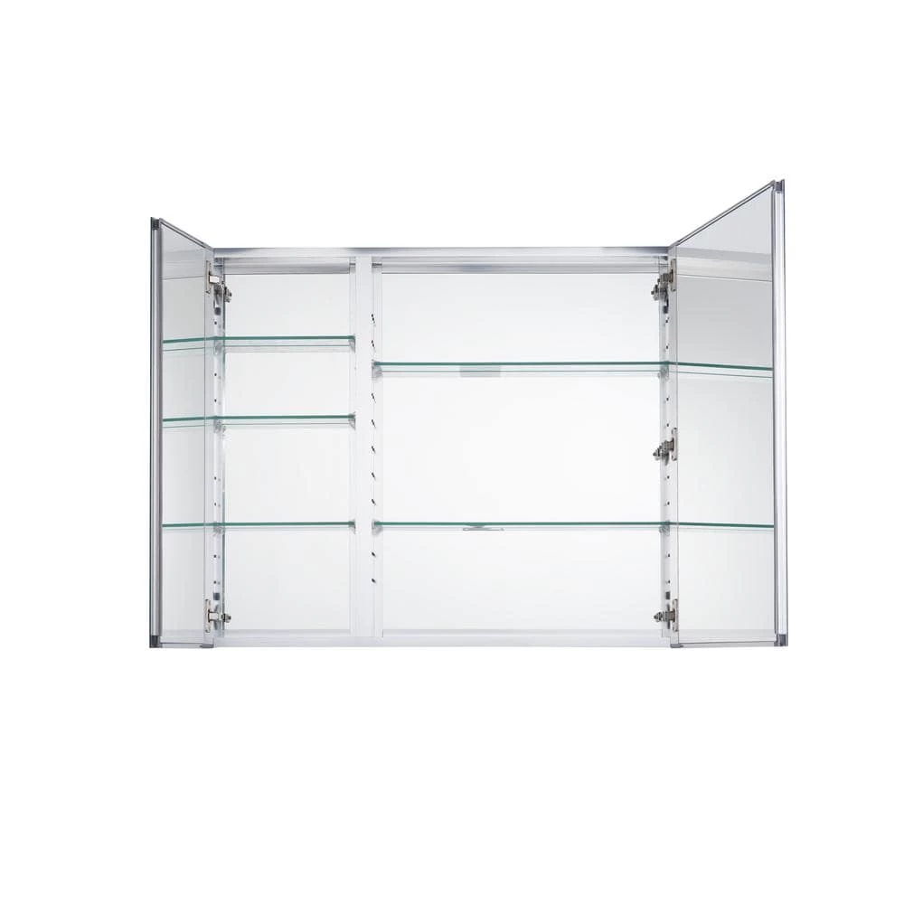 Pegasus 30 in. x 30 in. Frameless Recessed or Surface-Mount Bi-View Bathroom Medicine Cabinet with Beveled Mirror 7 Pegasus 30 in. x 30 in. Frameless Recessed or Surface-Mount Bi-View Bathroom Medicine Cabinet with Beveled Mirror - Image 5