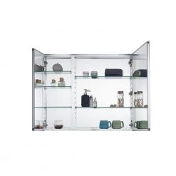 Pegasus 30 in. x 30 in. Frameless Recessed or Surface-Mount Bi-View Bathroom Medicine Cabinet with Beveled Mirror 10 Pegasus 30 in. x 30 in. Frameless Recessed or Surface-Mount Bi-View Bathroom Medicine Cabinet with Beveled Mirror -Makeup Mirrors Sales Store silver pegasus medicine cabinets with mirrors sp4586 4f 1000