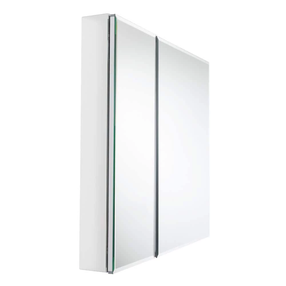 Pegasus 30 in. x 30 in. Frameless Recessed or Surface-Mount Bi-View Bathroom Medicine Cabinet with Beveled Mirror 4 Pegasus 30 in. x 30 in. Frameless Recessed or Surface-Mount Bi-View Bathroom Medicine Cabinet with Beveled Mirror - Image 2
