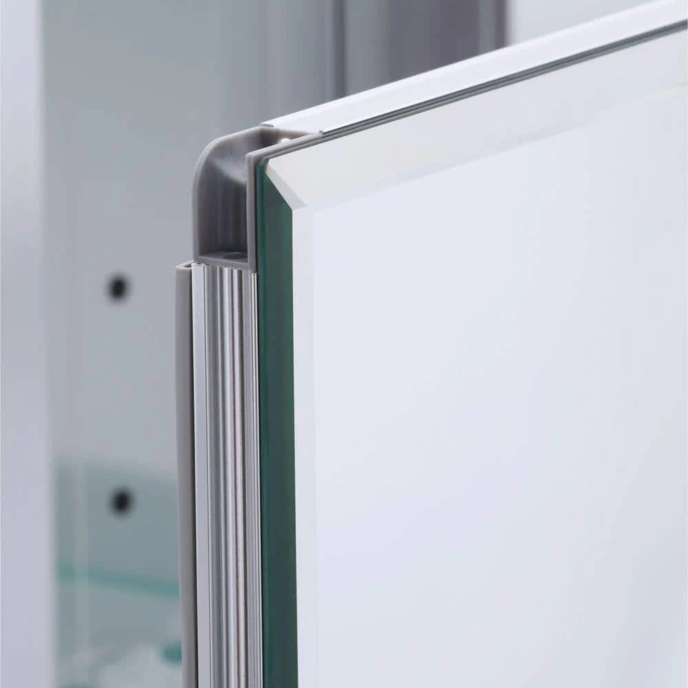 Pegasus 36 in. W x 30 in. H Frameless Recessed or Surface-Mount Bi-View Bathroom Medicine Cabinet with Beveled Mirror 6 Pegasus 36 in. W x 30 in. H Frameless Recessed or Surface-Mount Bi-View Bathroom Medicine Cabinet with Beveled Mirror - Image 4