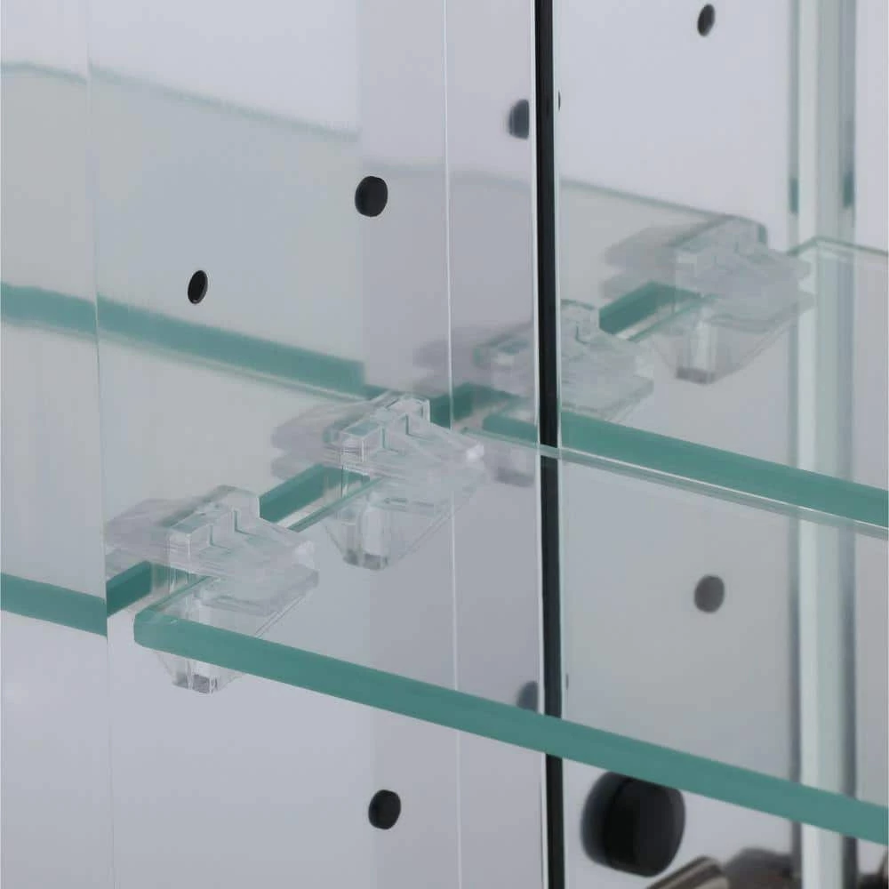 Pegasus 36 in. W x 30 in. H Frameless Recessed or Surface-Mount Bi-View Bathroom Medicine Cabinet with Beveled Mirror 4 Pegasus 36 in. W x 30 in. H Frameless Recessed or Surface-Mount Bi-View Bathroom Medicine Cabinet with Beveled Mirror - Image 2