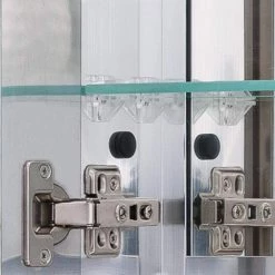 Pegasus 48 in. W x 31 in. H Frameless Recessed or Surface-Mount Tri-View Bathroom Medicine Cabinet with Beveled Mirror 6 Pegasus 48 in. W x 31 in. H Frameless Recessed or Surface-Mount Tri-View Bathroom Medicine Cabinet with Beveled Mirror -Makeup Mirrors Sales Store silver pegasus medicine cabinets with mirrors sp4590 c3 1000