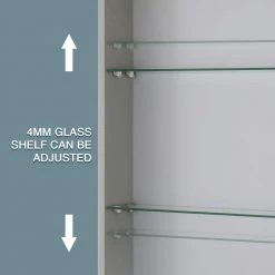 TOOLKISS 20 in. W x 26 in. H x 4 in. D Silver Surface Mount Medicine Cabinet with Mirror and Lighted Motion Sensor -Makeup Mirrors Sales Store silver toolkiss medicine cabinets with mirrors dhjsmc2026sksxldx 44 1000