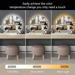 Whatseaso 22.84 in. W x 22.84 in. H Table Top Bathroom Makeup Mirror -Makeup Mirrors Sales Store silver whatseaso makeup mirrors lnn sy110503539 66 1000