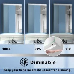 ES-DIY 24 in. W x 30 in. H Large Rectangular Silver Aluminum Surface Mount Medicine Cabinet with Mirror, LED Light(R） -Makeup Mirrors Sales Store sliver medicine cabinets with mirrors thd1mc2430sksxrdx 44 1000