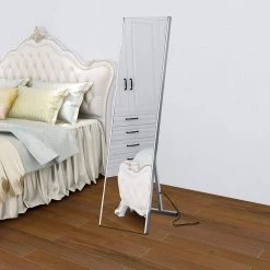 Vanity Art 17 in. x 63 in. Lighted Tabletop Makeup Mirror in Smoked Glass and Brushed -Makeup Mirrors Sales Store smoked glass and brushed vanity art makeup mirrors va3as 1f 1000