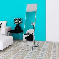 Vanity Art 17 in. x 63 in. Lighted Tabletop Makeup Mirror in Smoked Glass and Brushed -Makeup Mirrors Sales Store smoked glass and brushed vanity art makeup mirrors va3as c3 1000