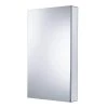 FINE FIXTURES 24 in. x 40 in. Recessed or Surface Wall Mount Medicine Cabinet with Mirror in Stainless Steel
