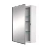 JENSEN Styleline 18 in. x 24 in. x 5 in. Framed Recessed 3-Shelf Bathroom Medicine Cabinet in Stainless Steel -Makeup Mirrors Sales Store stainless steel jensen medicine cabinets with mirrors 490x 64 1000