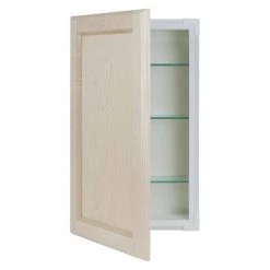 WG Wood Products 15.5 in. W x 23.5 in. H x 3.5 in. D Dogwood Inset Panel Clear Unfinished Recessed Medicine Cabinet without Mirror -Makeup Mirrors Sales Store unfinished medicine cabinets without mirrors dog 222 unf c3 1000