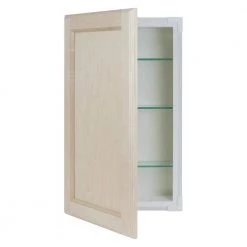 WG Wood Products 15.5 in. W x 31.5 in. H x 3.5 in. D Dogwood Inset Panel Clear Unfinished Recessed Medicine Cabinet without Mirror -Makeup Mirrors Sales Store unfinished medicine cabinets without mirrors dog 230 unf c3 1000