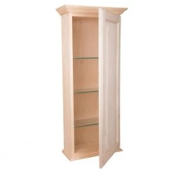 WG Wood Products Atwater 17 in. W x 25.5 in. H Clear Unfinished Surface Mount Medicine Cabinet without Mirror -Makeup Mirrors Sales Store unfinished wg wood products medicine cabinets without mirrors atw 124 unf 4f 1000