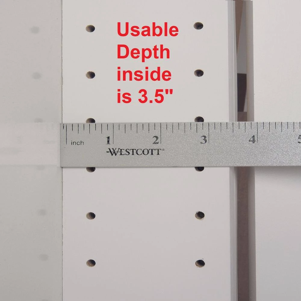 WG Wood Products 15.5 in. W x 23.5 in. H 3.5 in. D Canyon Lake Beadboard Door Clear Recessed Solid Wood Medicine Cabinet without Mirror 6 WG Wood Products 15.5 in. W x 23.5 in. H 3.5 in. D Canyon Lake Beadboard Door Clear Recessed Solid Wood Medicine Cabinet without Mirror - Image 4