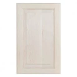 WG Wood Products 15.5 in. W x 19.5 in. H x 3.5 in. D Cutlass Raised Panel Clear Recessed Solid Wood Medicine Cabinet without Mirror