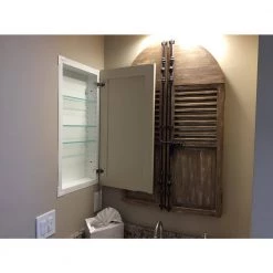 WG Wood Products Fieldstone Shaker Style Frameless 15.5 in. W x 37.5 in. H Unfinished Clear Recessed Medicine Cabinet without Mirror -Makeup Mirrors Sales Store unfinished wood wg wood products medicine cabinets without mirrors fie 236 unf 76 1000