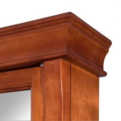 Home Decorators Collection Naples 25 in. W x 31 in. H x 8 in. D Framed Surface-Mount Bathroom Medicine Cabinet in Warm Cinnamon -Makeup Mirrors Sales Store warm cinnamon home decorators collection medicine cabinets with mirrors nacc2531 4f 1000