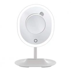 Advantus GloTech 7.5 in. x 12 in. x 5.5 in. Surface-Mount in White Makeup Mirror