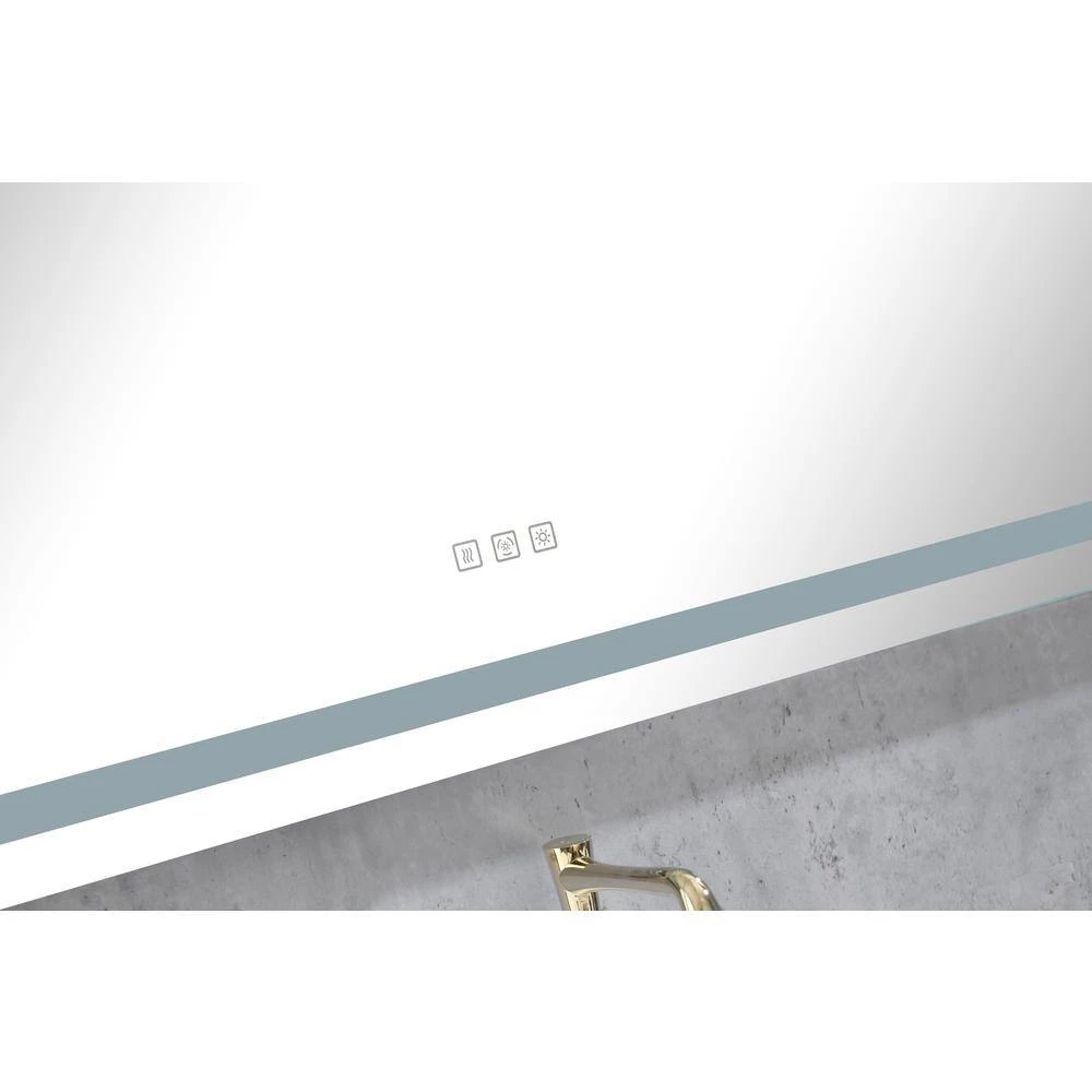 Tatahance 40 in. W x 24 in. H Rectangle Dimmable LED Light Anti-Fog Bathroom Makeup Mirror in Memory Function 5 Tatahance 40 in. W x 24 in. H Rectangle Dimmable LED Light Anti-Fog Bathroom Makeup Mirror in Memory Function - Image 3