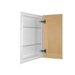 Unbranded Silverton 14 in. x 18 in. x 4 in. Recessed Medicine Cabinet in Unfinished -Makeup Mirrors Sales Store white box and unfinished door medicine cabinets without mirrors fr 218 unf door d4 1000