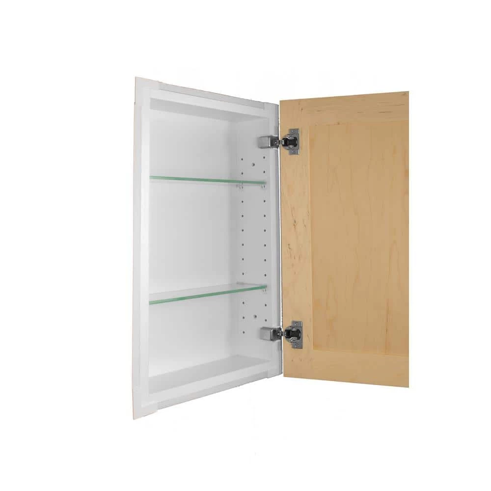 Unbranded Silverton 14 in. x 24 in. x 4 in. Recessed Medicine Cabinet in Unfinished 4 Unbranded Silverton 14 in. x 24 in. x 4 in. Recessed Medicine Cabinet in Unfinished - Image 2