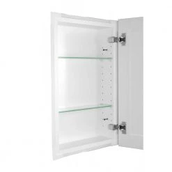 Unbranded Silverton 14 in. x 24 in. x 4 in. Recessed Medicine Cabinet in White -Makeup Mirrors Sales Store white box and white door medicine cabinets without mirrors fr 224 white door 40 1000