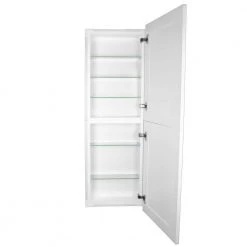 Unbranded Silverton 14 in. x 50 in. x 4 in. Frameless Recessed Medicine Cabinet/Pantry -Makeup Mirrors Sales Store white box and white door medicine cabinets without mirrors fr 250 white door c3 1000