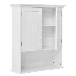 CASAINC 23.6 in. W Wall Mounted Wall-Mounted Bathroom Medicine Cabinet in White -Makeup Mirrors Sales Store white casainc medicine cabinets without mirrors wf hw53984 76 1000