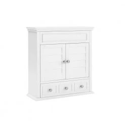 CROSLEY FURNITURE Lydia 24.25 in. W x 25.75 in. H x 9.25 in. D Surface Mount Medicine Cabinet in White