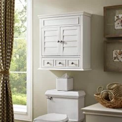 CROSLEY FURNITURE Lydia 24.25 in. W x 25.75 in. H x 9.25 in. D Surface Mount Medicine Cabinet in White -Makeup Mirrors Sales Store white crosley furniture medicine cabinets without mirrors cf7004 wh fa 1000