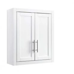 CROSLEY FURNITURE Savannah 22 in. x 26 in. x 8 in. Surface-Mount Medicine Cabinet in White