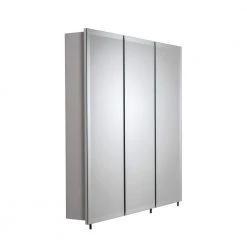 Croydex 30 in. W x 30 in. H x 5 in. D Frameless Tri-View Surface-Mount Medicine Cabinet with Easy Hanging System in White -Makeup Mirrors Sales Store white croydex medicine cabinets with mirrors wc102522yw 1f 1000