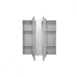 Croydex 30 in. W x 30 in. H x 5 in. D Frameless Tri-View Surface-Mount Medicine Cabinet with Easy Hanging System in White -Makeup Mirrors Sales Store white croydex medicine cabinets with mirrors wc102522yw fa 1000