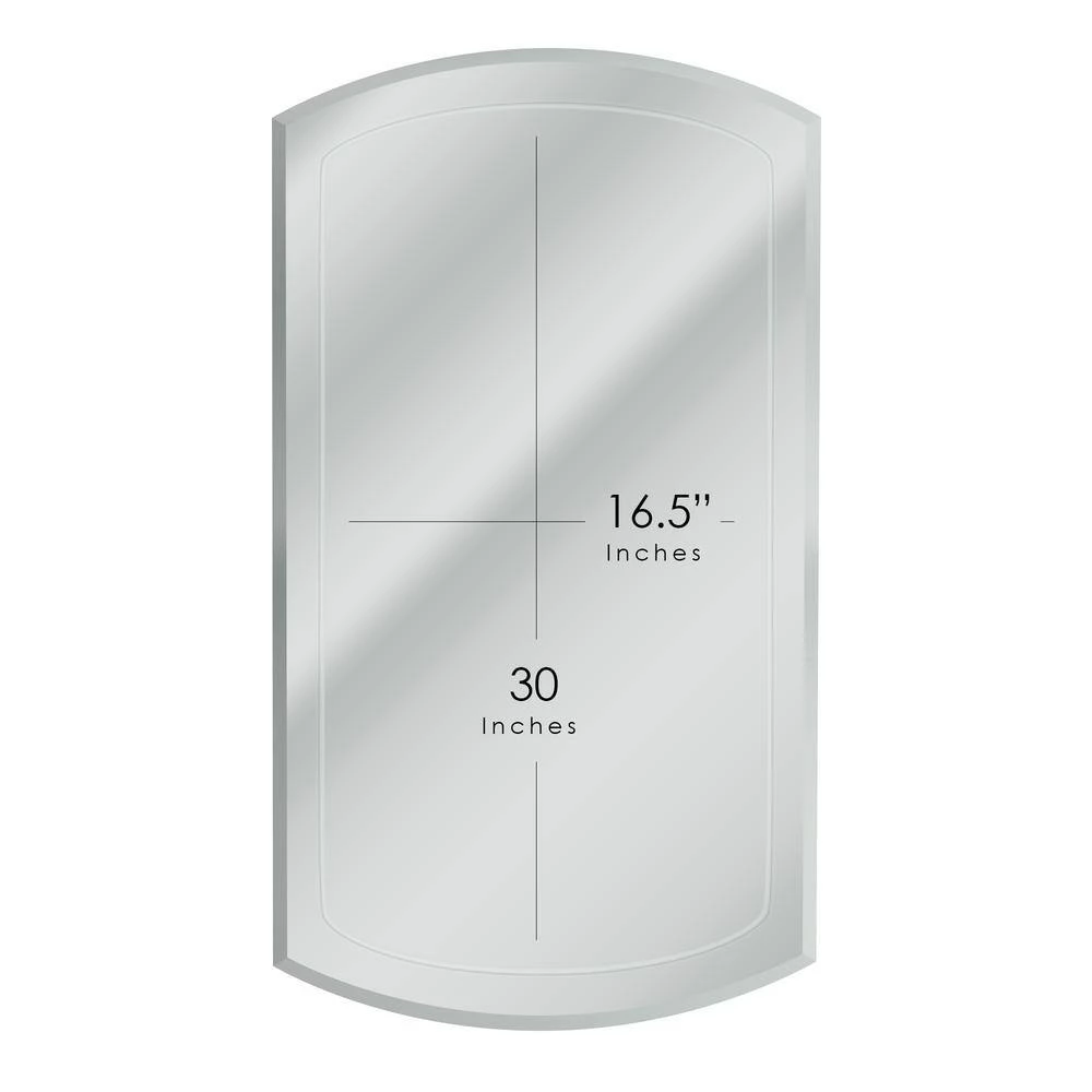 Deco Mirror 16 in. W x 30 in. H x 4-1/2 in. D Frameless Recessed V-Groove Beveled Eclipse Bathroom Medicine Cabinet 7 Deco Mirror 16 in. W x 30 in. H x 4-1/2 in. D Frameless Recessed V-Groove Beveled Eclipse Bathroom Medicine Cabinet - Image 5