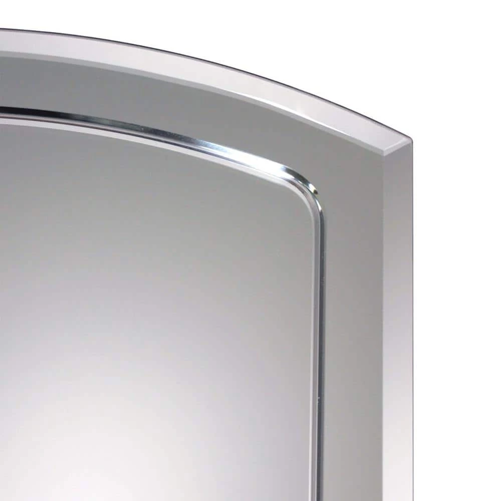 Deco Mirror 16 in. W x 30 in. H x 4-1/2 in. D Frameless Recessed V-Groove Beveled Eclipse Bathroom Medicine Cabinet 5 Deco Mirror 16 in. W x 30 in. H x 4-1/2 in. D Frameless Recessed V-Groove Beveled Eclipse Bathroom Medicine Cabinet - Image 3