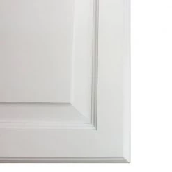 WG Wood Products 15.5 in. W x 19.5 in. H x 3.5 in. D Cutlass Raised Panel White Recessed Solid Wood Medicine Cabinet without Mirror -Makeup Mirrors Sales Store white enamel medicine cabinets without mirrors cut 218 white 4f 1000