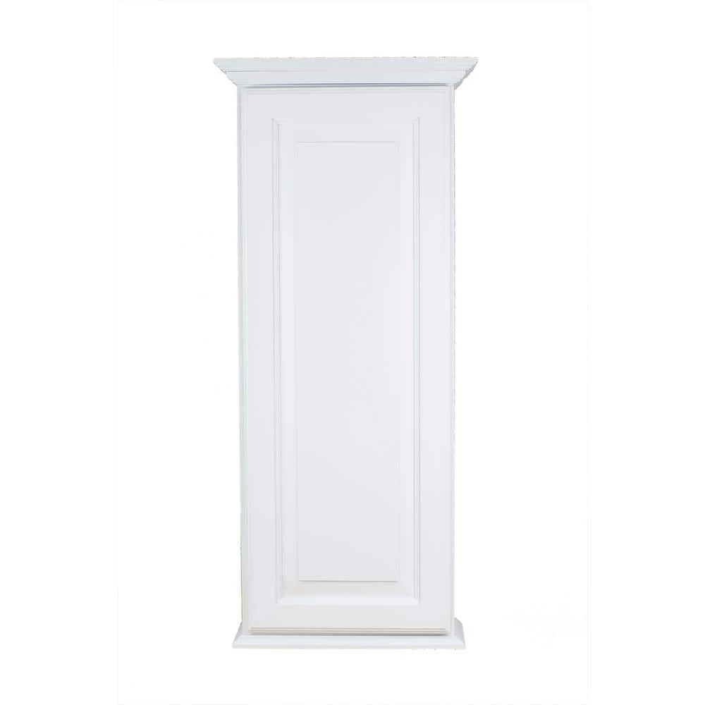 WG Wood Products Atwater 17 in. W x 19.5 in. H White Enamel Surface Mount Medicine Cabinet without Mirror 3 WG Wood Products Atwater 17 in. W x 19.5 in. H White Enamel Surface Mount Medicine Cabinet without Mirror