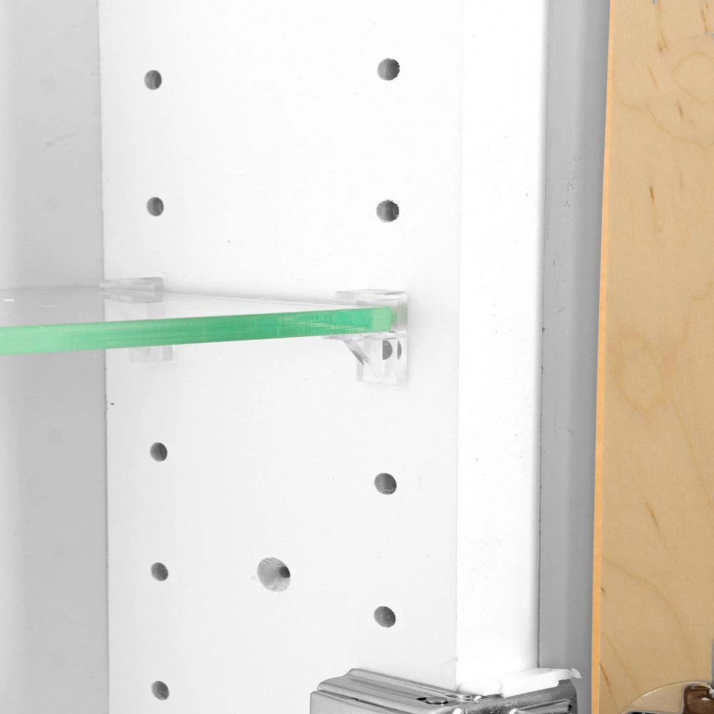 WG Wood Products 5.5 in. W x 19.5 in. H x 3.5 in. D Canyon Lake Beadboard Door White Recessed Solid Wood Medicine Cabinet without Mirror 8 WG Wood Products 5.5 in. W x 19.5 in. H x 3.5 in. D Canyon Lake Beadboard Door White Recessed Solid Wood Medicine Cabinet without Mirror - Image 6