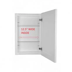 WG Wood Products 15.5 in. W x 23.5 in. H 3.5 in. D Canyon Lake Beadboard Door White Recessed Solid Wood Medicine Cabinet without Mirror -Makeup Mirrors Sales Store white enamel wg wood products medicine cabinets without mirrors cay 222 white 4f 1000