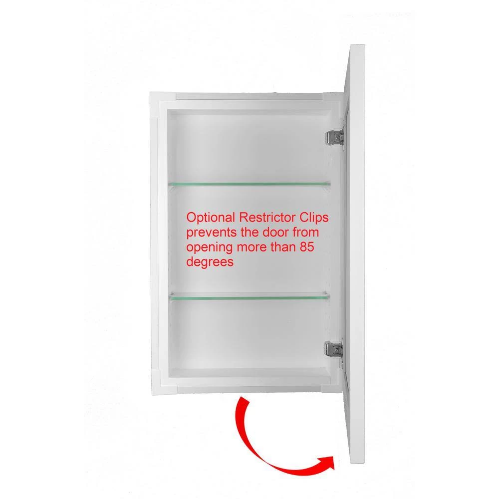 WG Wood Products 15.5 in. W x 35.5 in. H 3.5 in. D Canyon Lake Beadboard Door White Recessed Solid Wood Medicine Cabinet without Mirror 9 WG Wood Products 15.5 in. W x 35.5 in. H 3.5 in. D Canyon Lake Beadboard Door White Recessed Solid Wood Medicine Cabinet without Mirror - Image 7