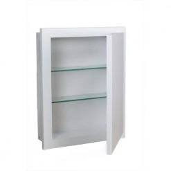 WG Wood Products Tupelo 15.5 in. W x 19.5 in. H White Enamel Recessed Medicine Cabinet without Mirror 8 WG Wood Products Tupelo 15.5 in. W x 19.5 in. H White Enamel Recessed Medicine Cabinet without Mirror -Makeup Mirrors Sales Store white enamel wg wood products medicine cabinets without mirrors tup 218 white 4f 1000