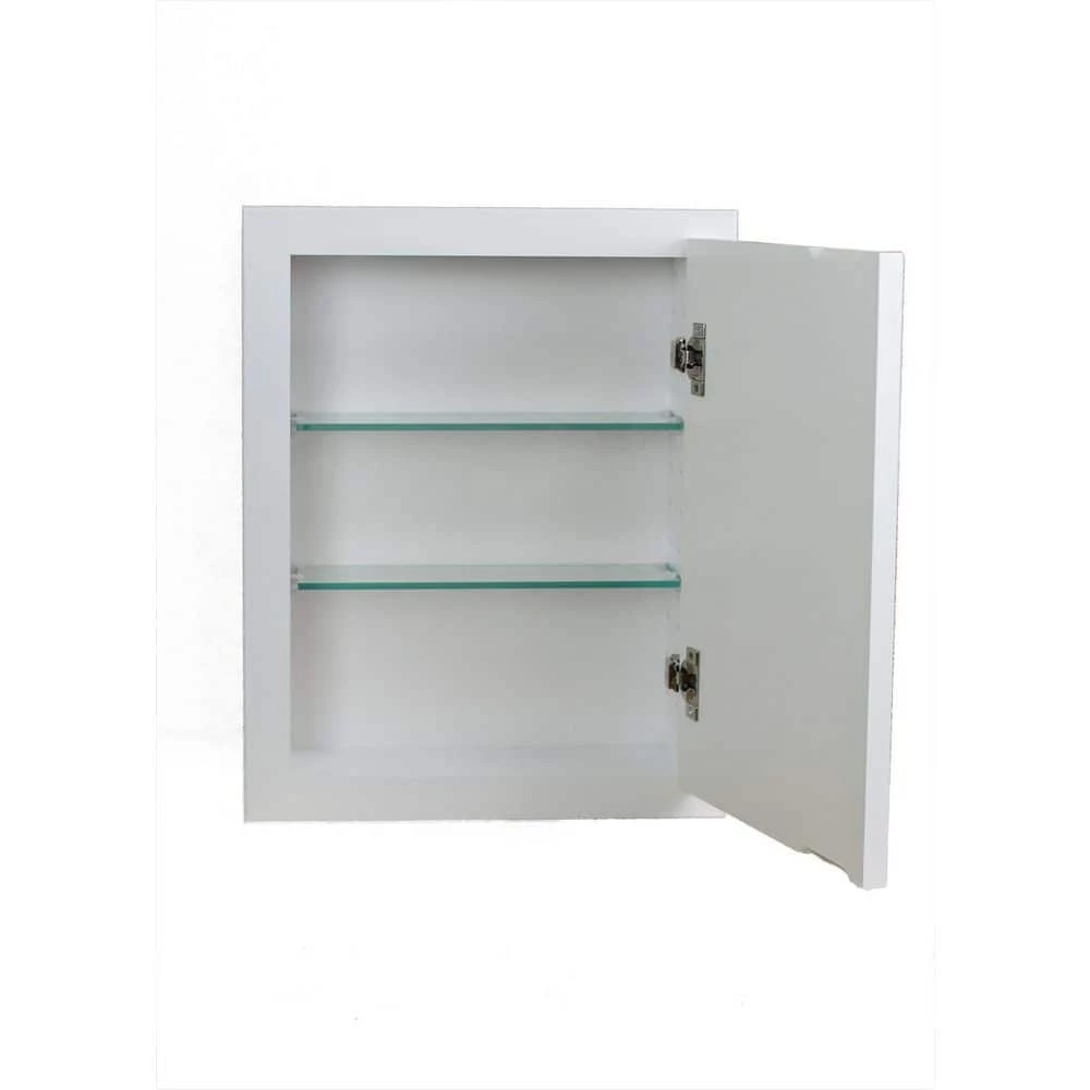 WG Wood Products Tupelo 15.5 in. W x 21.5 in. H White Enamel Recessed Medicine Cabinet without Mirror 4 WG Wood Products Tupelo 15.5 in. W x 21.5 in. H White Enamel Recessed Medicine Cabinet without Mirror - Image 2