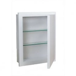 WG Wood Products Tupelo 15.5 in. W x 29.5 in. H White Enamel Recessed Medicine Cabinet without Mirror -Makeup Mirrors Sales Store white enamel wg wood products medicine cabinets without mirrors tup 228 white 4f 1000