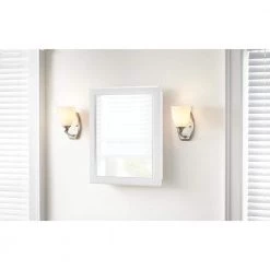 Glacier Bay 15-1/8 in. W x 19-1/4 in. H Framed Recessed or Surface-Mount Bathroom Medicine Cabinet in White -Makeup Mirrors Sales Store white glacier bay medicine cabinets with mirrors 45389 31 1000