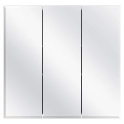 Glacier Bay 30-3/8 in. W x 30-3/16 in. H Frameless Surface-Mount Tri-View Bathroom Medicine Cabinet